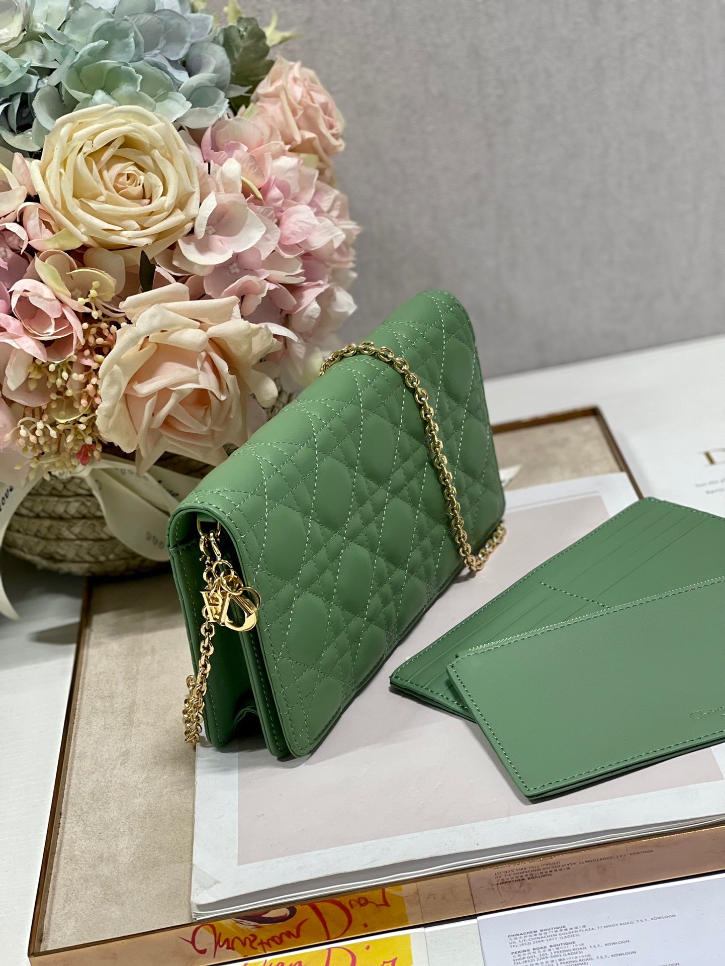 Christian Dior Lady Dior Pouch Turquoise. For Women. Women's Handbags 8.5in/21.5cm CD - Soul Replicas