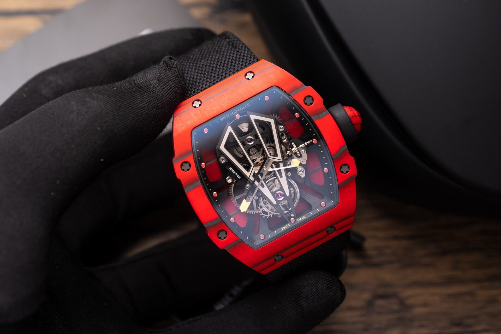 Richard Mille Replica Watch RM27-03 Tourbillon Rafael Nadal Red Carbon 44mm - Soul Replicas