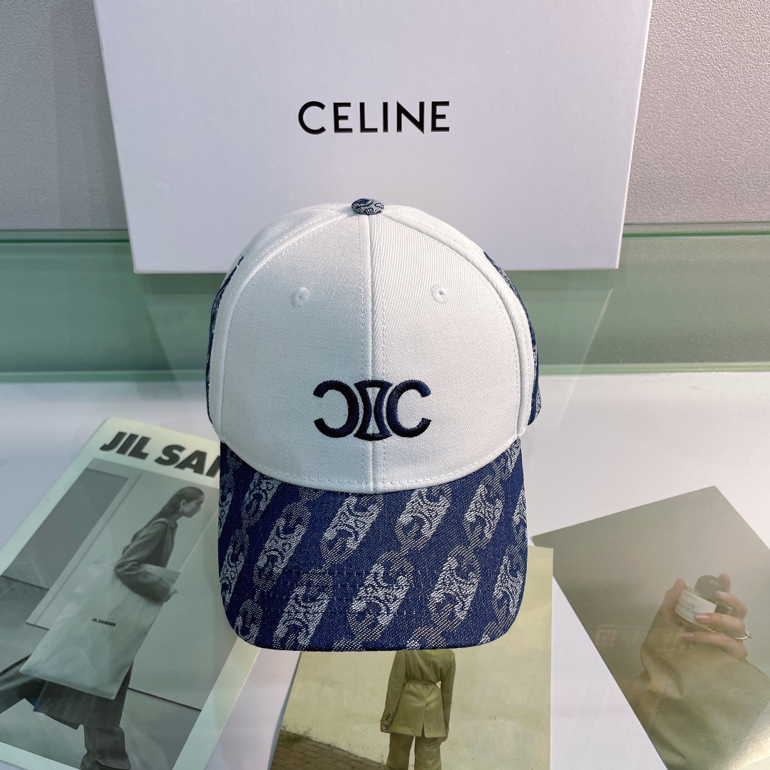 Celine Baseball Cap In Cotton White - Soul Replicas