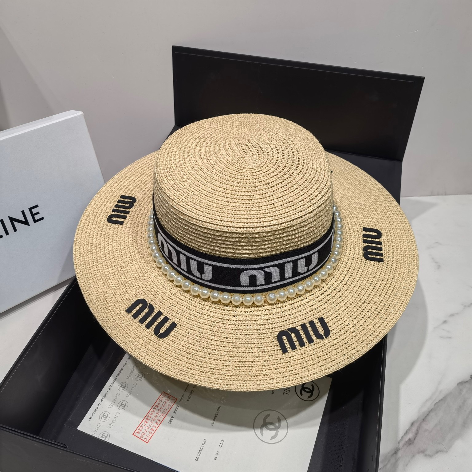 Miu Miu Raffia Hat Beige Miu Miu Hat - Soul Replicas