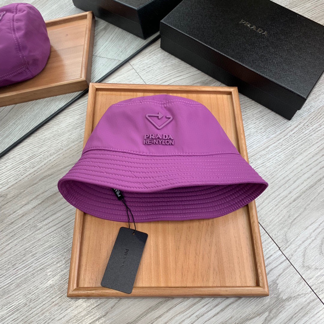 Prada Re-Nylon Bucket Hat Purple Prada Hat - Soul Replicas