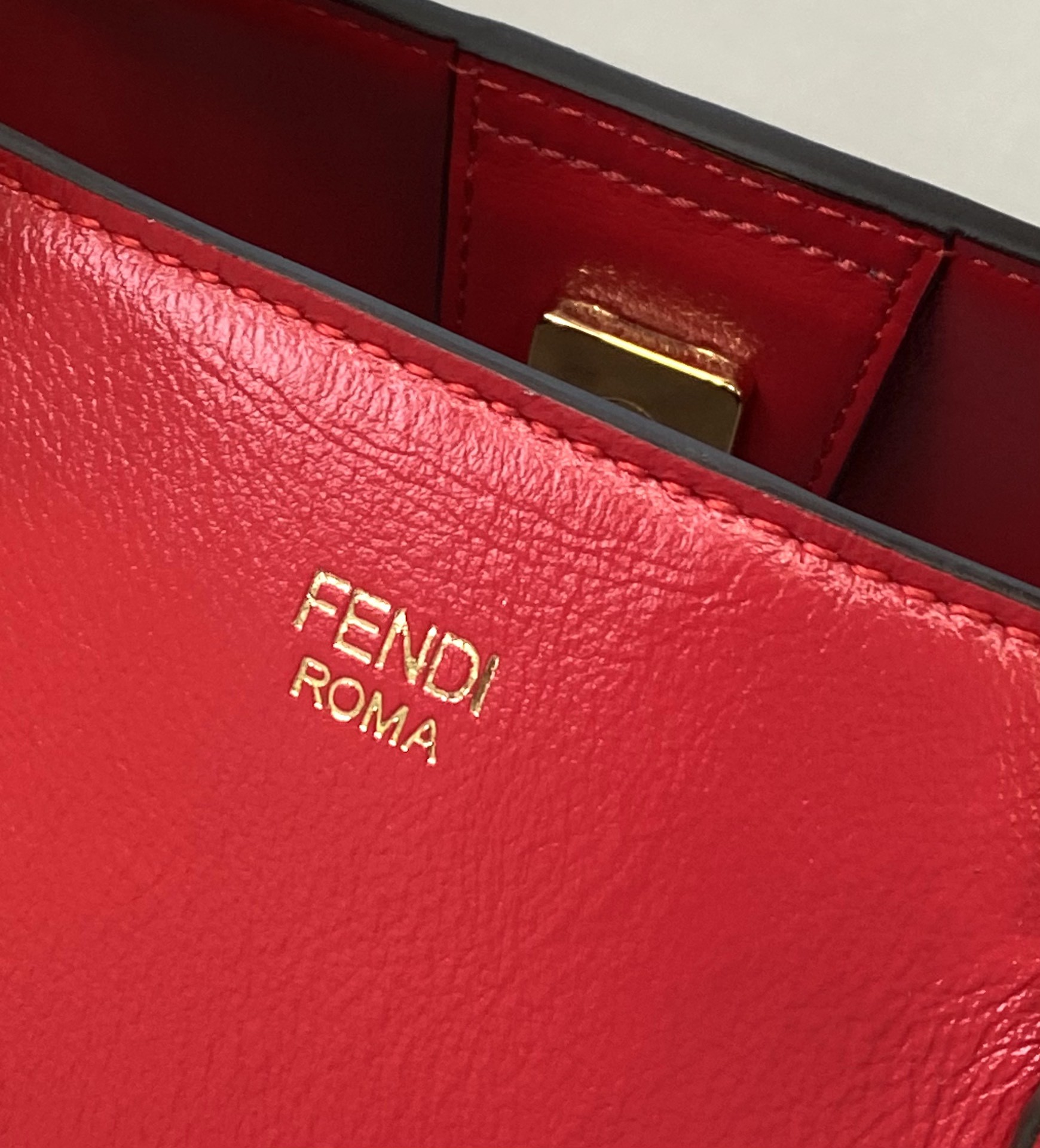 Fendi Medium FF Tote Shoulder Red Bag For Woman 38cm/15in - Soul Replicas