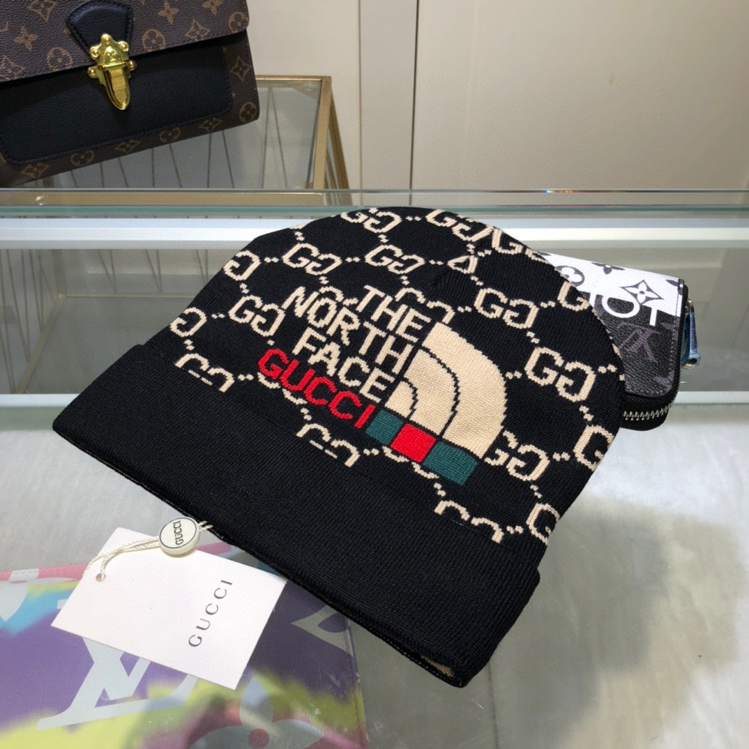 Gucci Beanie Cashmere In Black - Soul Replicas