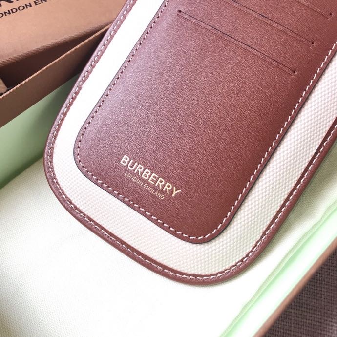 Burberry Logo Graphic Canvas Anne Phone Case With Strap White For Women. Women-s Bags 7.1in/18cm - Soul Replicas