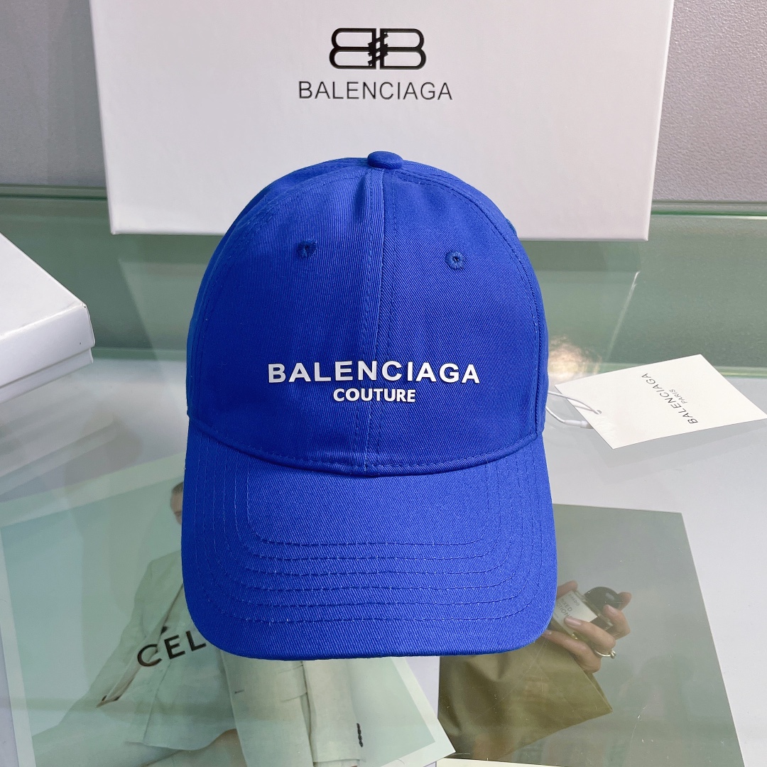 Balenciaga Logo Cap In Blue - Soul Replicas