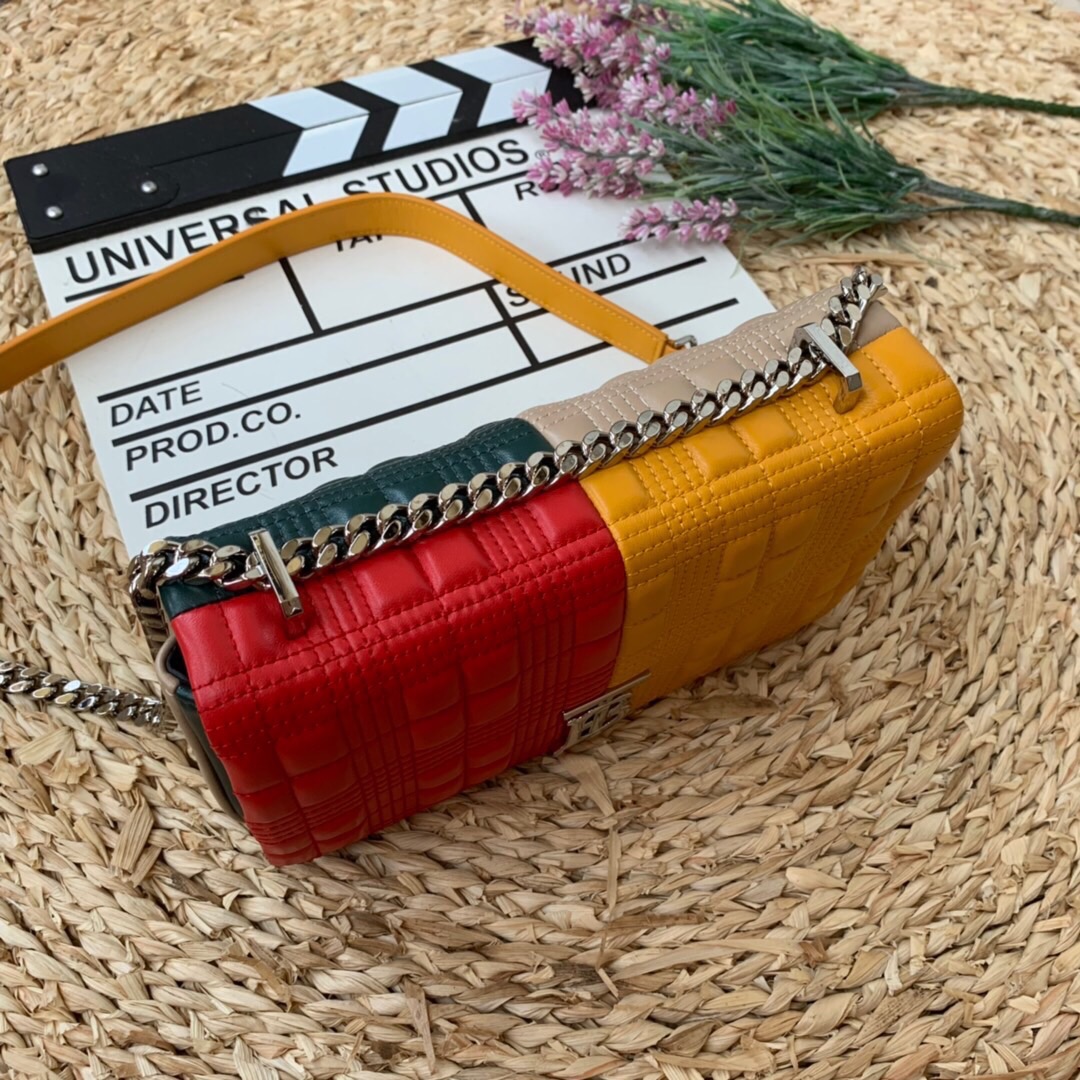 Burberry Horseferry Print Quilted Small Lola Bag Monogram Red And Orange For Women. Women-s Bags 9in/23cm - Soul Replicas