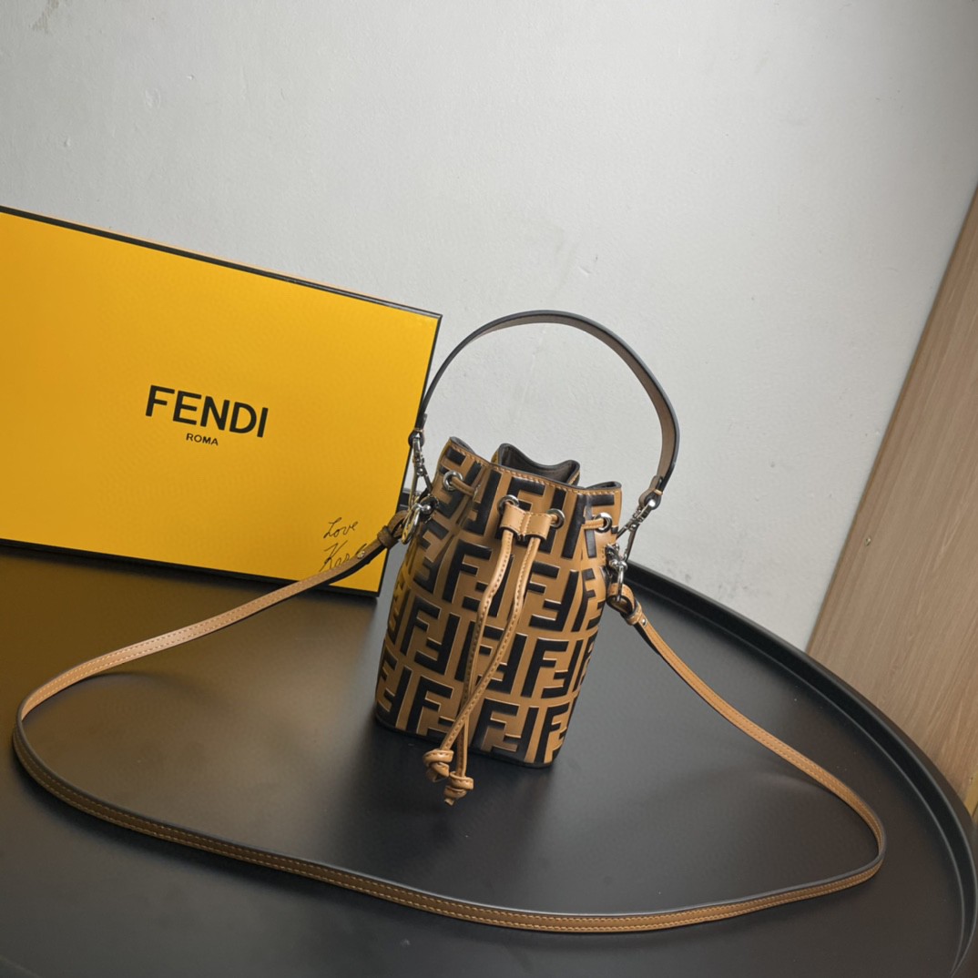 Fendi Mon Tresor Light Brown Mini Bag For Woman 18cm/7in - Soul Replicas
