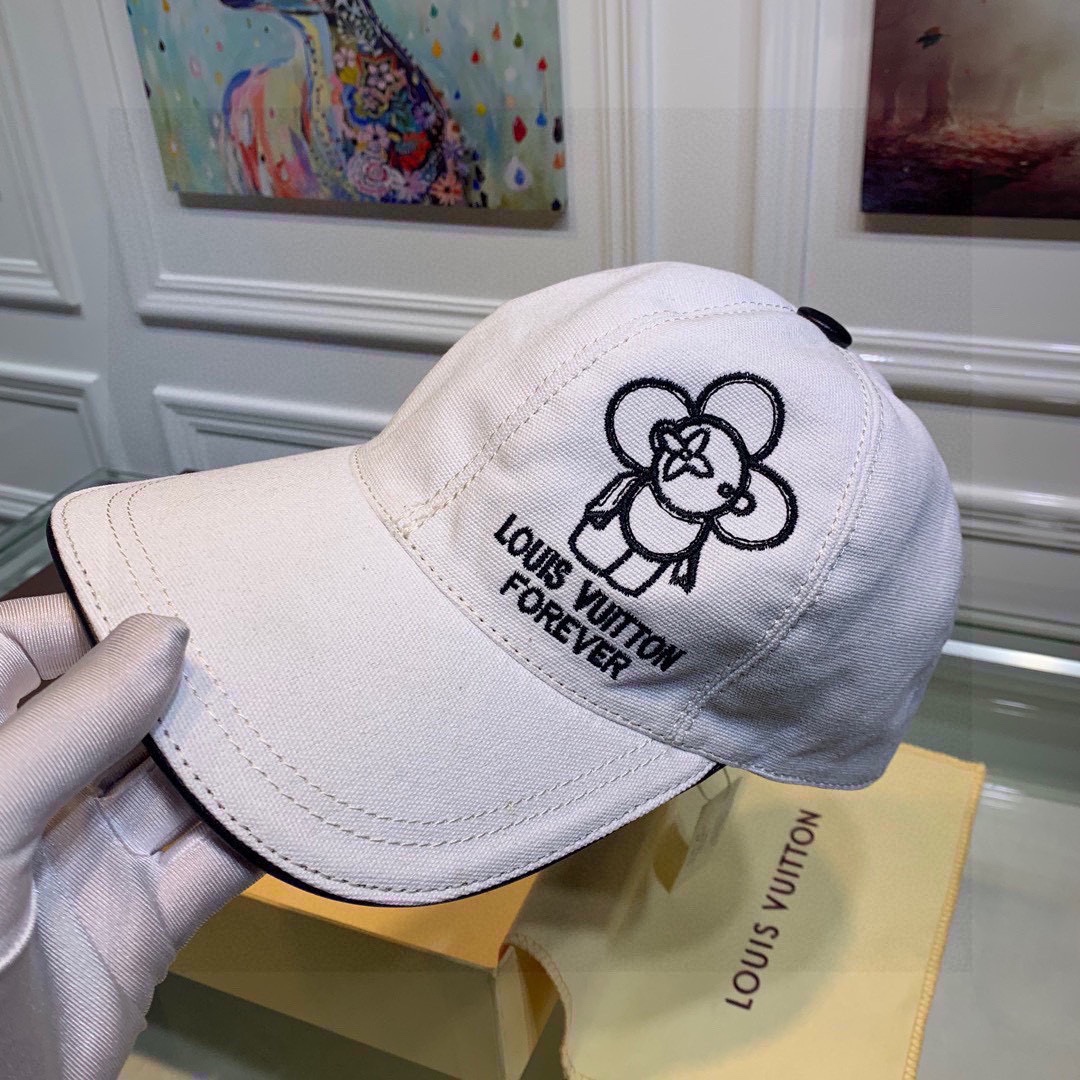 Louis Vuitton Be My Cap White LV Cap - Soul Replicas