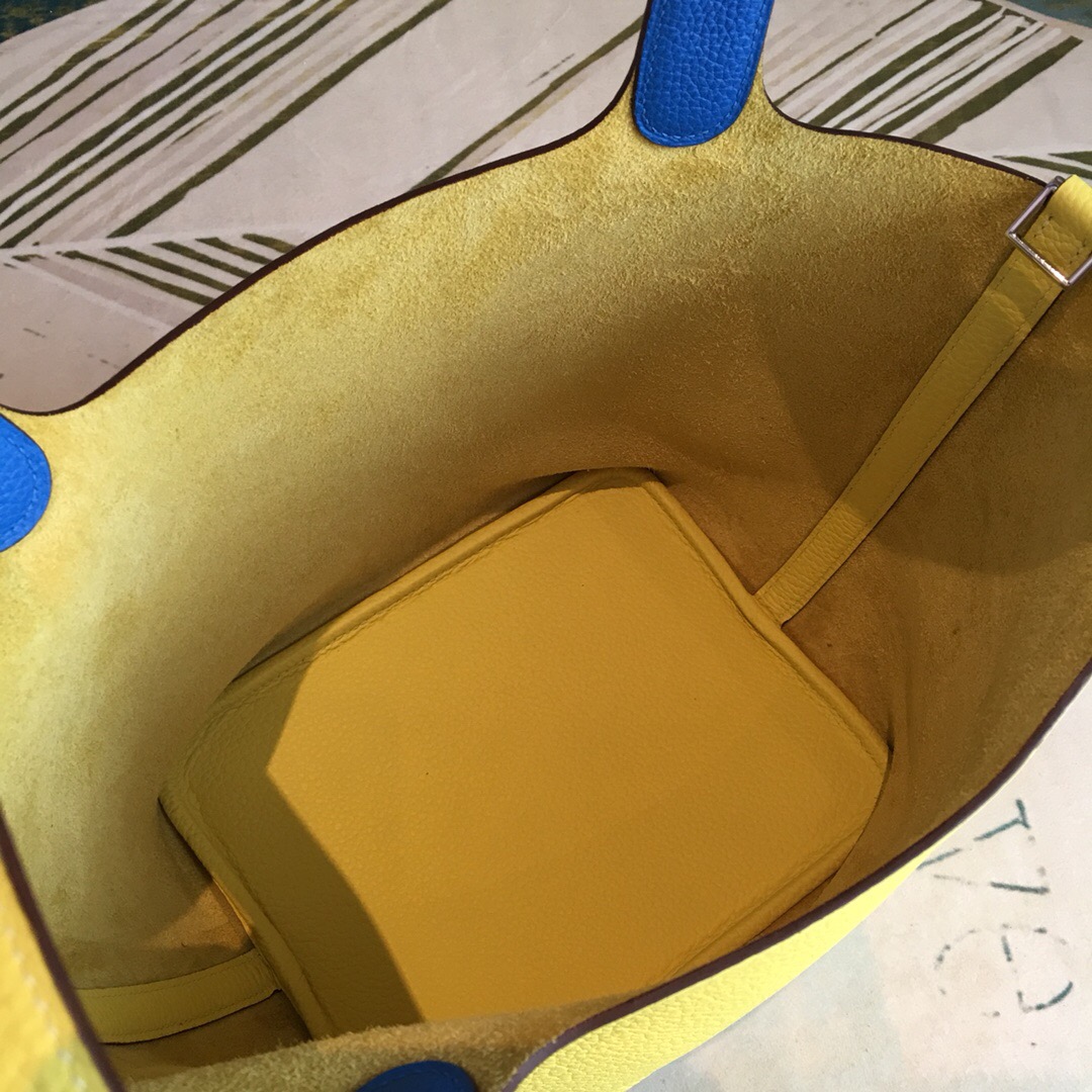 Hermes Picotin Lock 18 Light Yellow Clemence Palladium Hardware For Women 7.5in/19cm - Soul Replicas