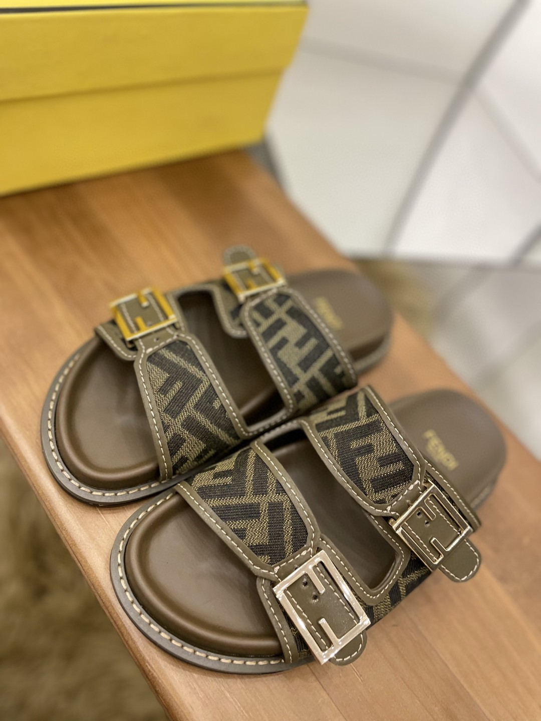 Fendi Feel Slides Brown For Women - Soul Replicas