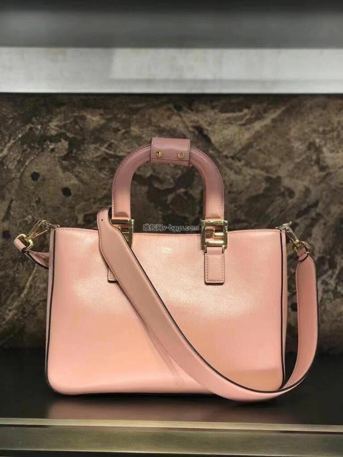 Fendi Medium FF Tote Shoulder Pink Bag For Woman 38cm/15in - Soul Replicas