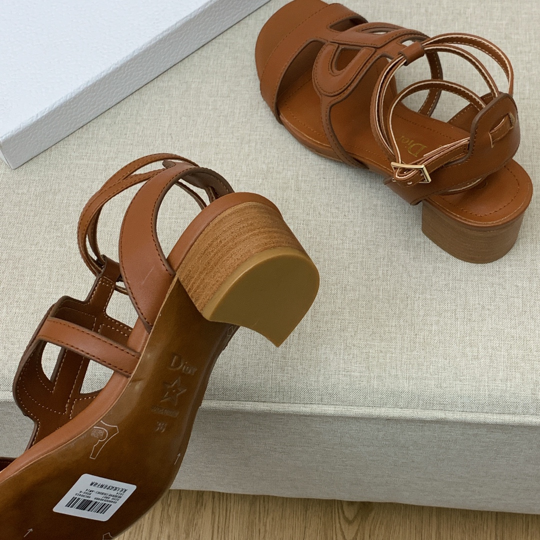 Christian Dior D Club Sandal 1.7 Inches Brown For Women CD - Soul Replicas