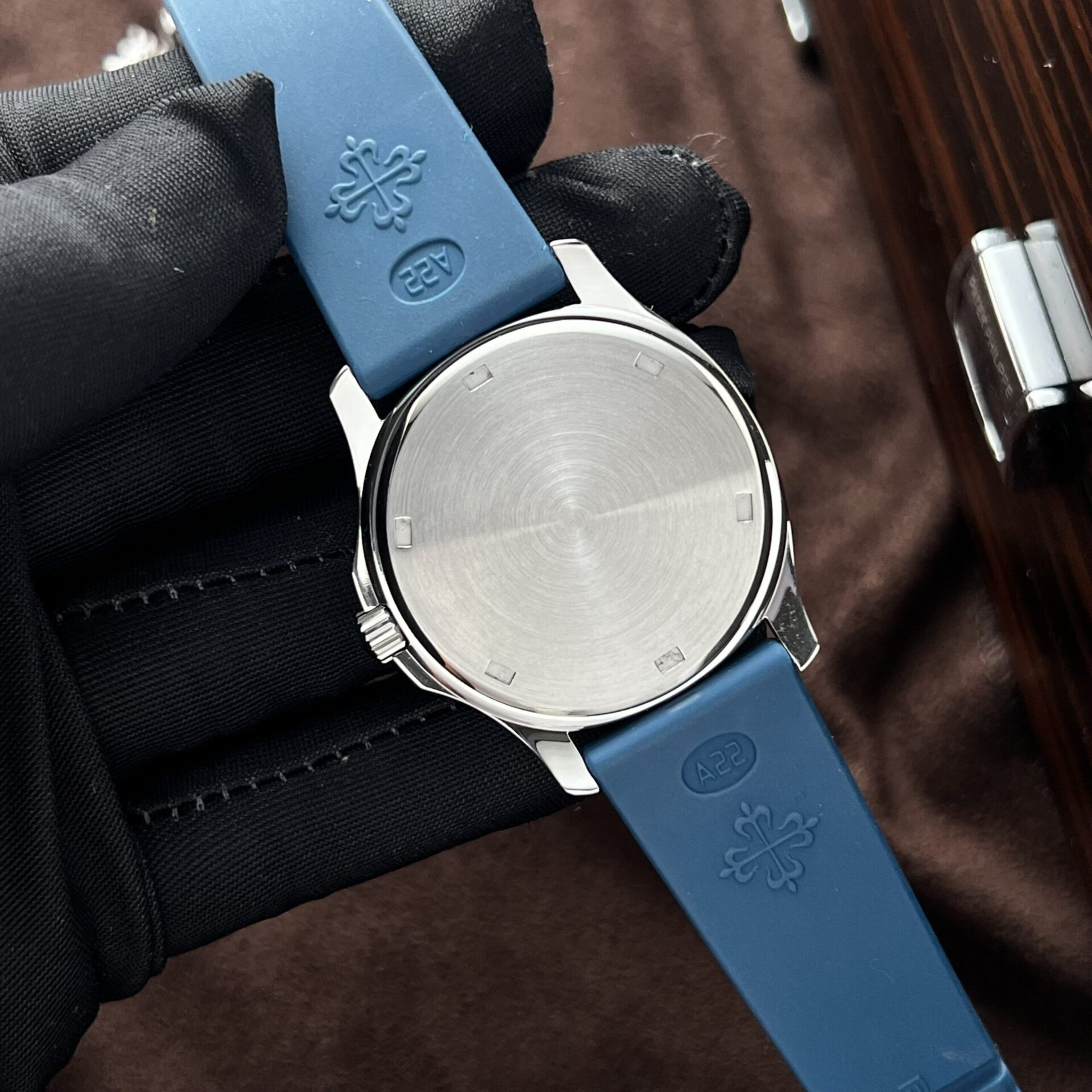 Patek Philippe Aquanaut 5067 Fake Watch Blue Dial Rubber Strap PPF Factory 35.6mm - Soul Replicas