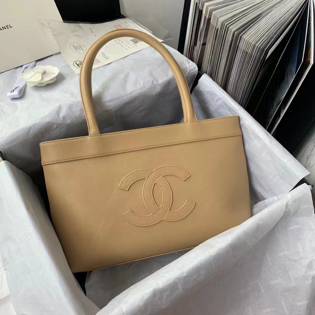 ChanelVintage ChanelOpen Tote Caviar East West Beige For Women. Women-s Bags 14.5in/36.9cm - Soul Replicas