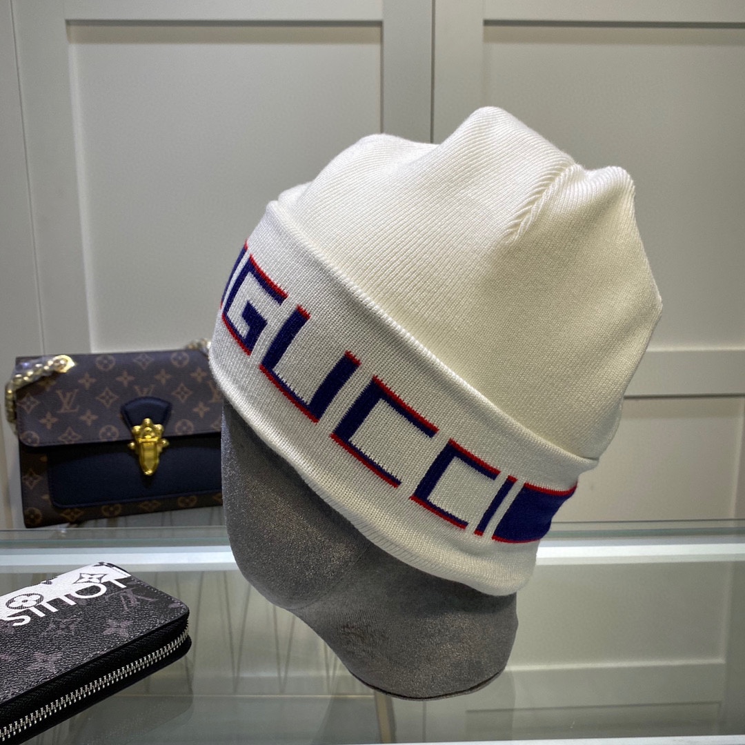 Gucci Beanie Cashmere In White - Soul Replicas