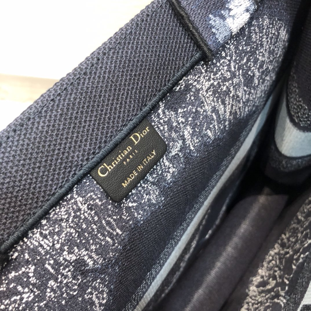 Christian Dior Large Dior Book Tote Black For Women 16.5in/42cm CD M1286ZRIW - Soul Replicas