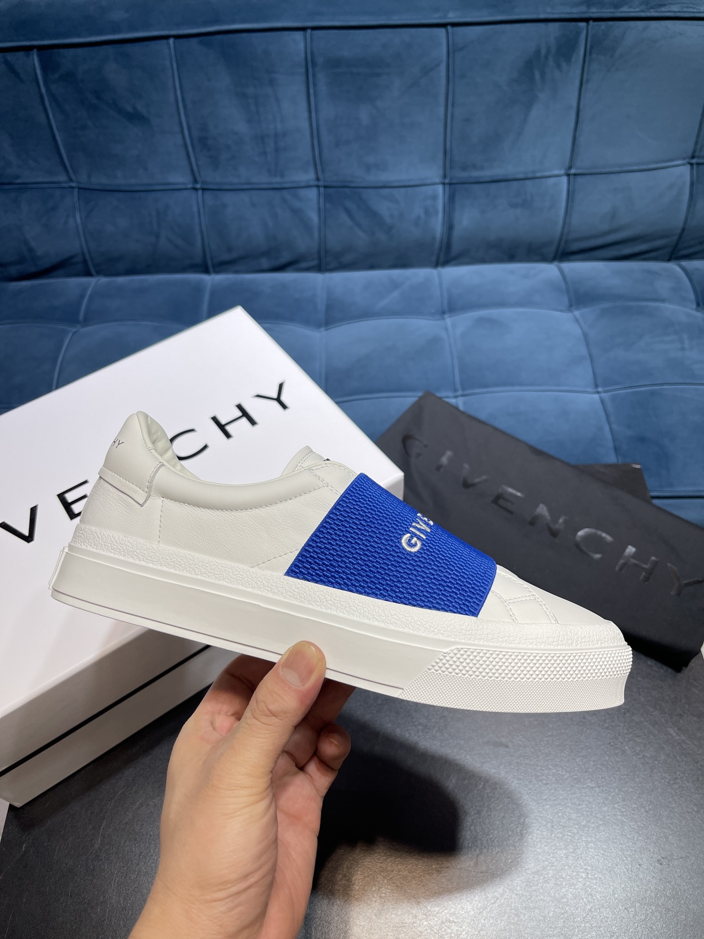 Givenchy Sneakers With Elastic Band Blue For Men GVC BH005XH14X-145 - Soul Replicas