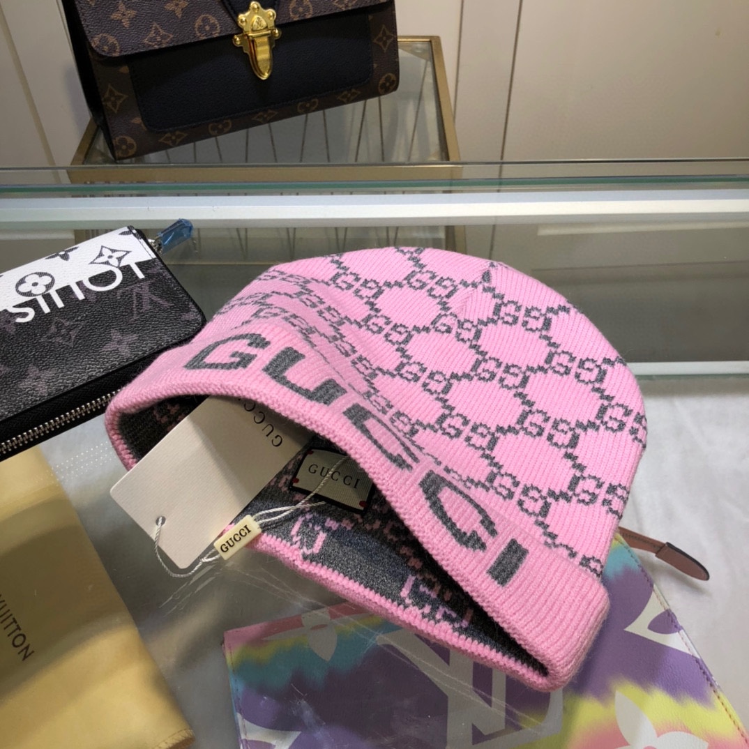 Gucci Beanie Cashmere In Pink - Soul Replicas