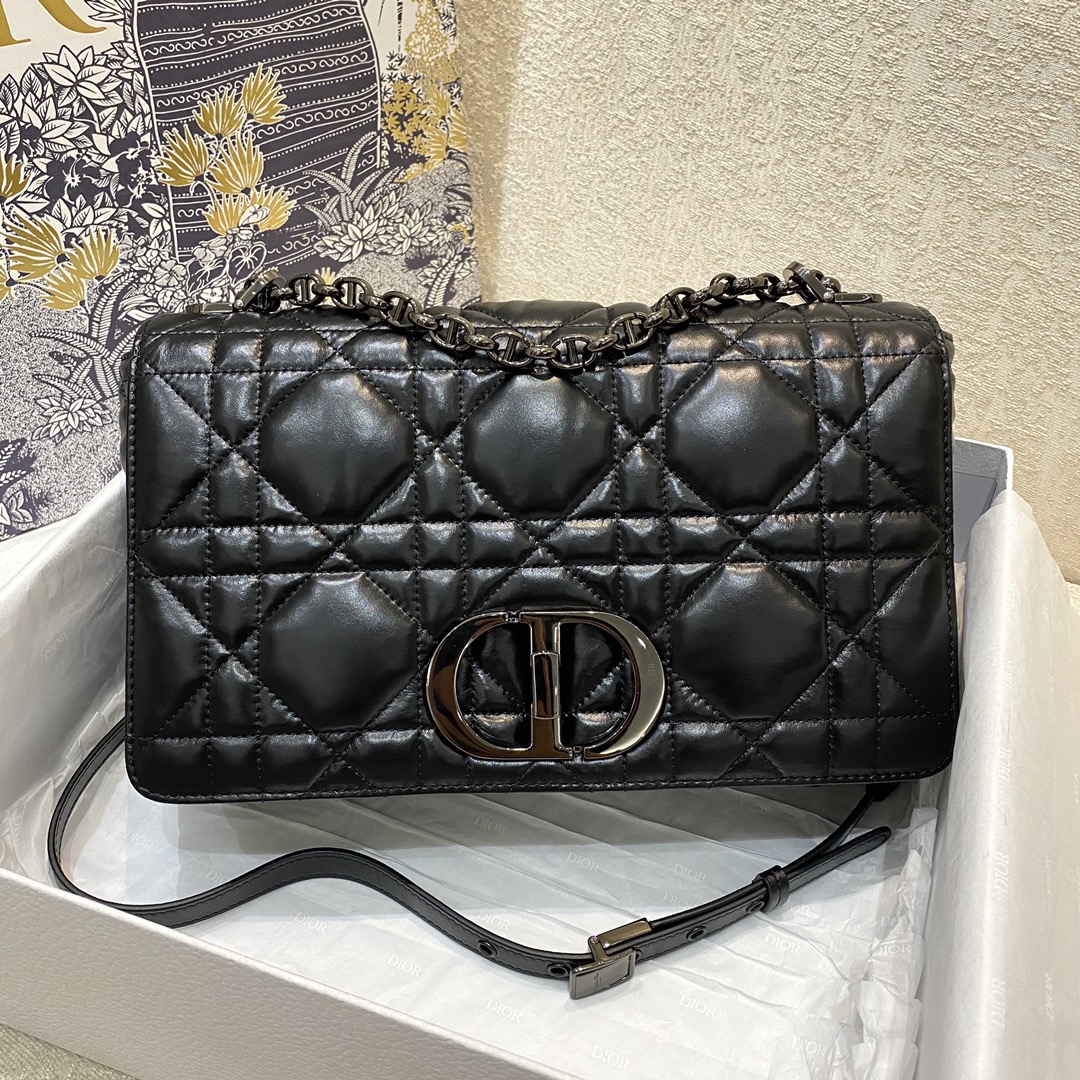 Christian Dior Large Dior Caro Bag. Black. For Women Women's Handbags. Crossbody Bags. 29cm CD M9243UWHC_M900 - Soul Replicas