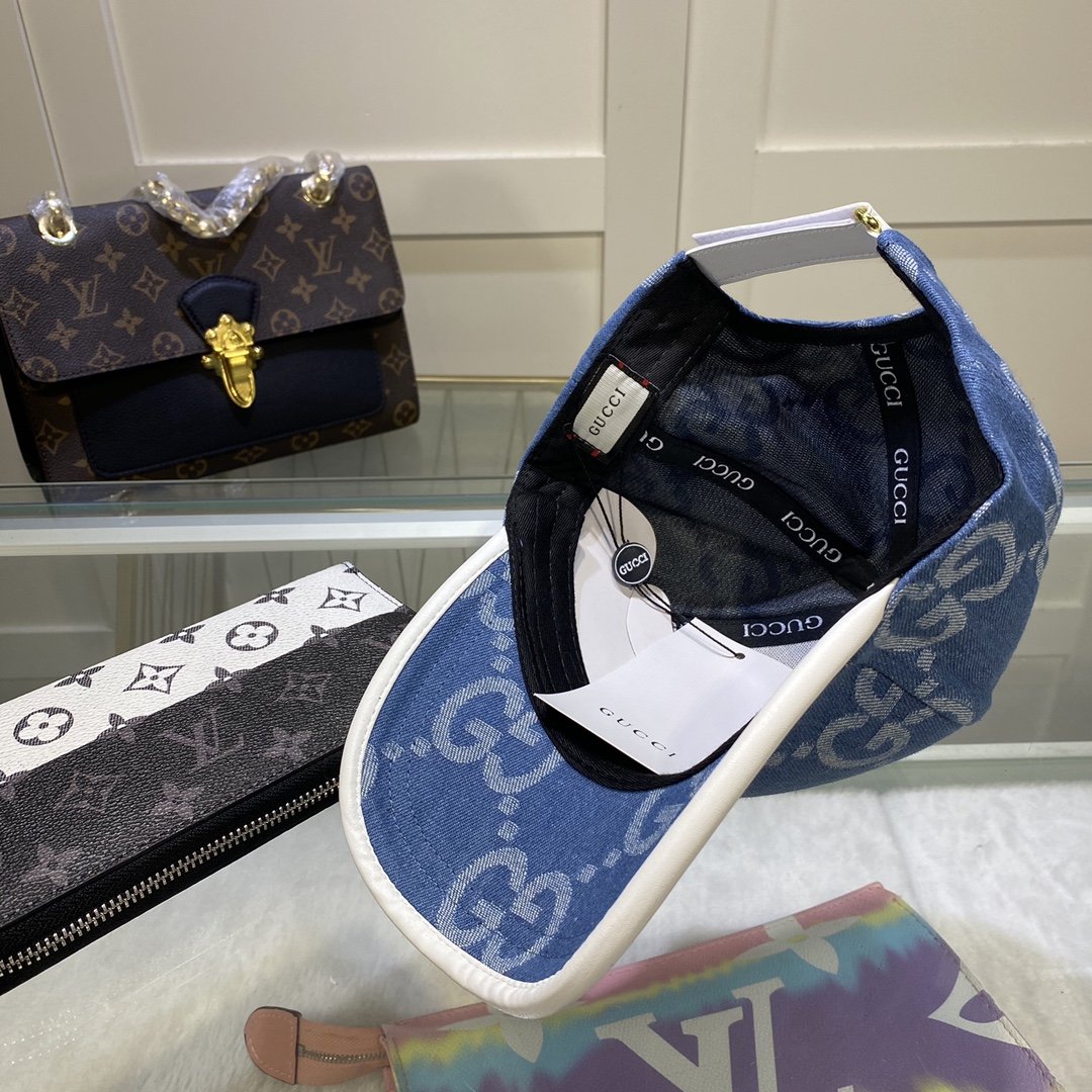 Gucci Canvas Baseball Cap Blue - Soul Replicas
