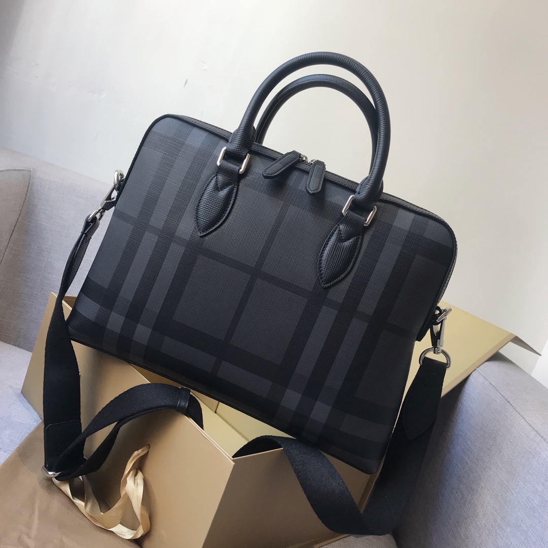 Burberry London Check And Briefcase For Men. Men-s Bags 14.6in/37cm 80139481 - Soul Replicas