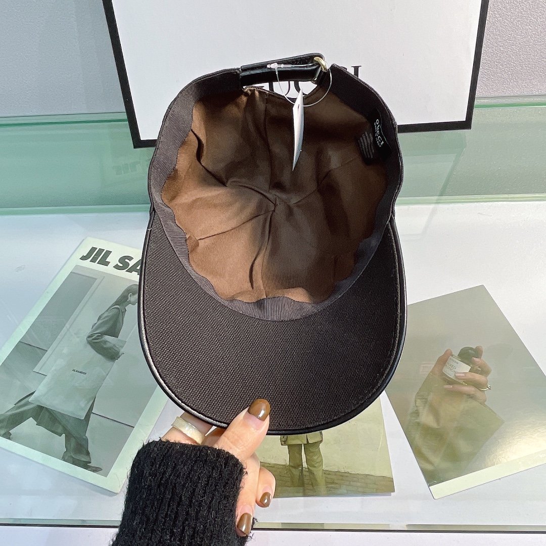 Gucci Canvas Baseball Cap Black - Soul Replicas