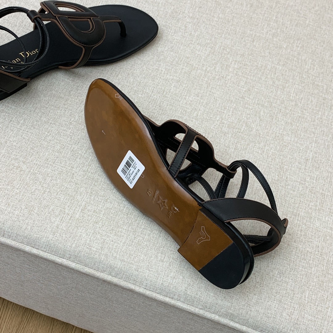 Christian Dior D Club Sandal Black For Women CD - Soul Replicas