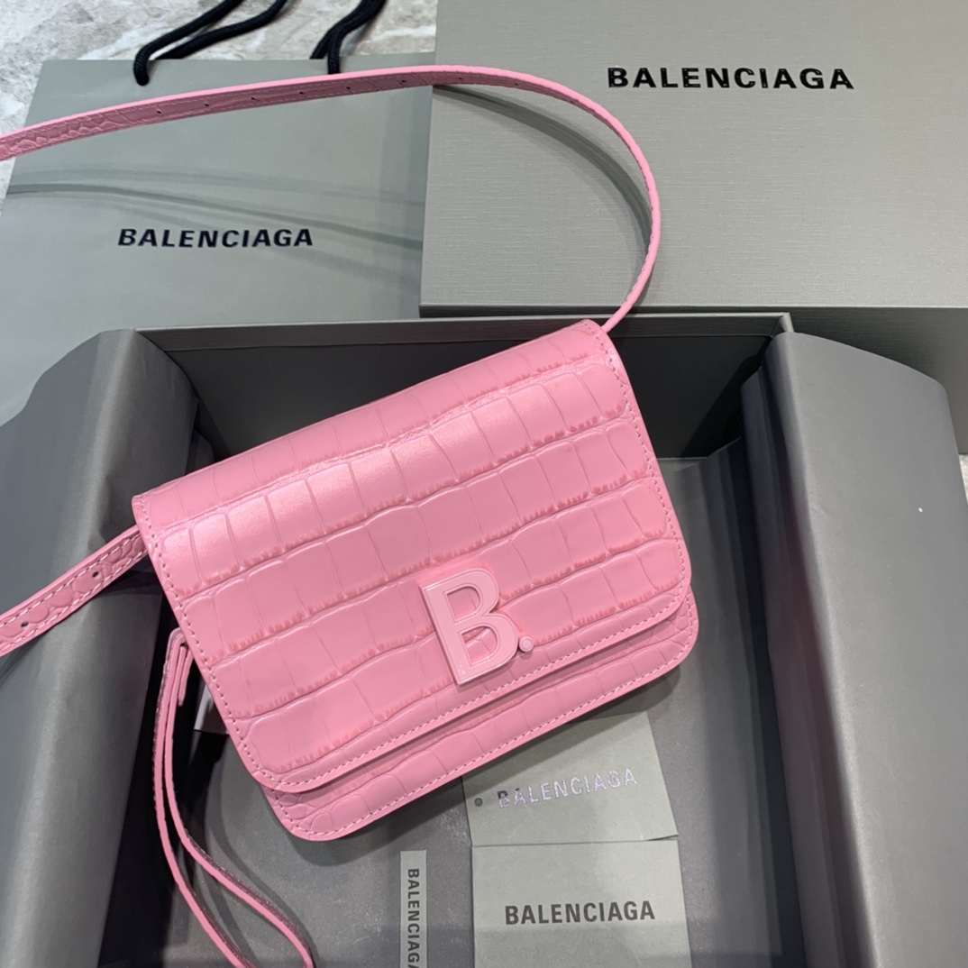 Balenciaga Bolso Bandolera B In Pink. For Women. Women-s Bags 7in/18cm - Soul Replicas