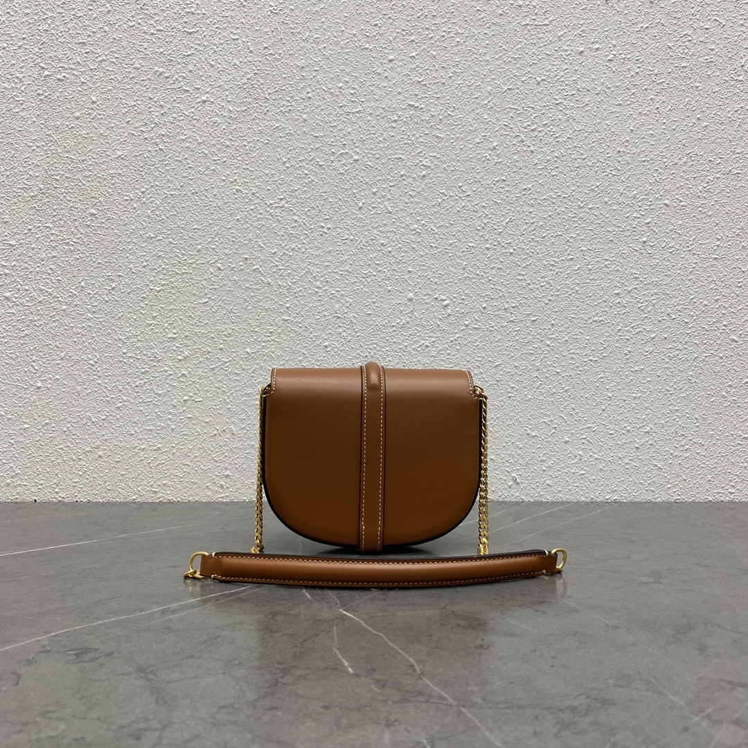 Celine Small 16 Wallet On Chain Tan For Women 6in/14cm 10G453CQ7.04LU - Soul Replicas