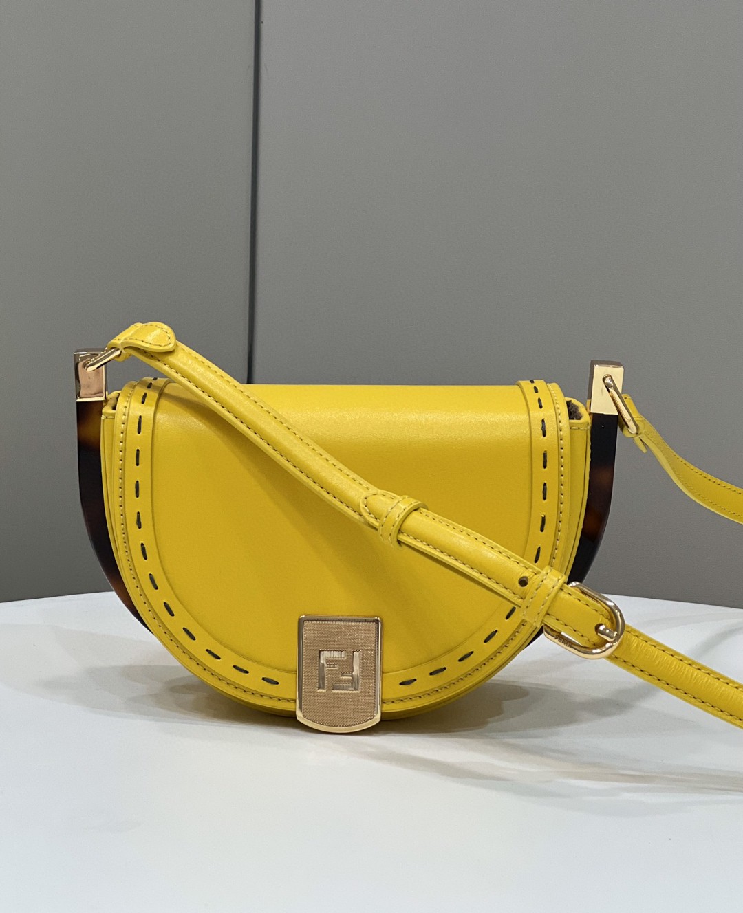 Fendi Moonlight Saddle Yellow Bag For Woman 19cm/7.5in - Soul Replicas