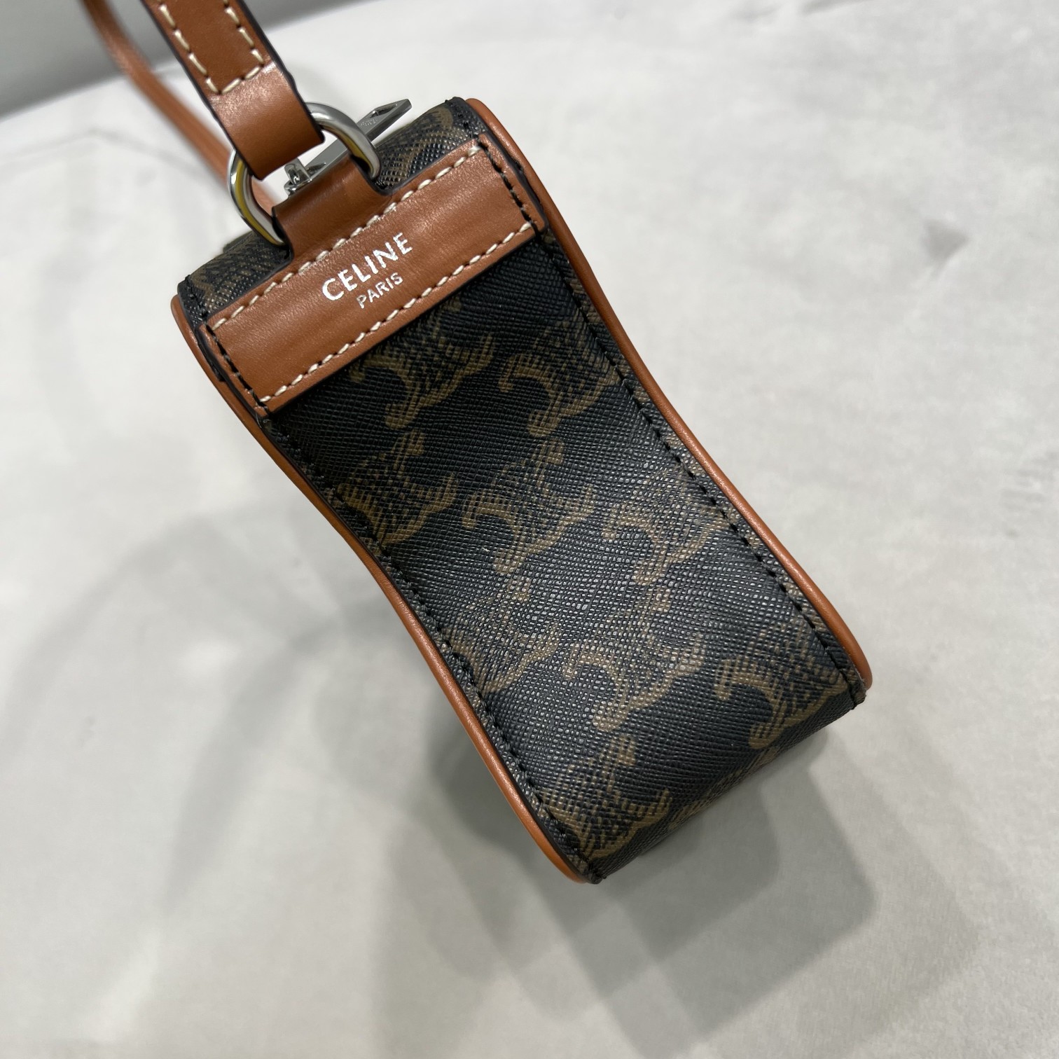 Celine Small Etoile In Triomphe Canvas Brown For Women 7in/18cm 198762BZJ.04LI - Soul Replicas