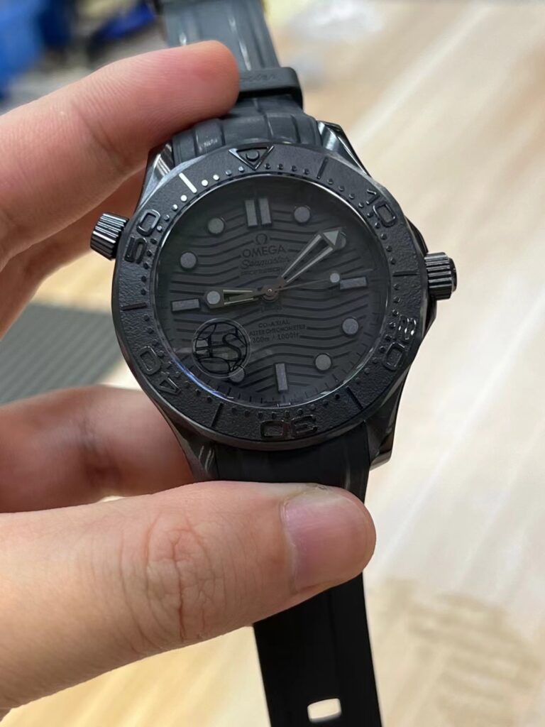Omega Seamaster Replica Watch Black Ceramic Case Rubber Strap VS Factory 42mm - Soul Replicas