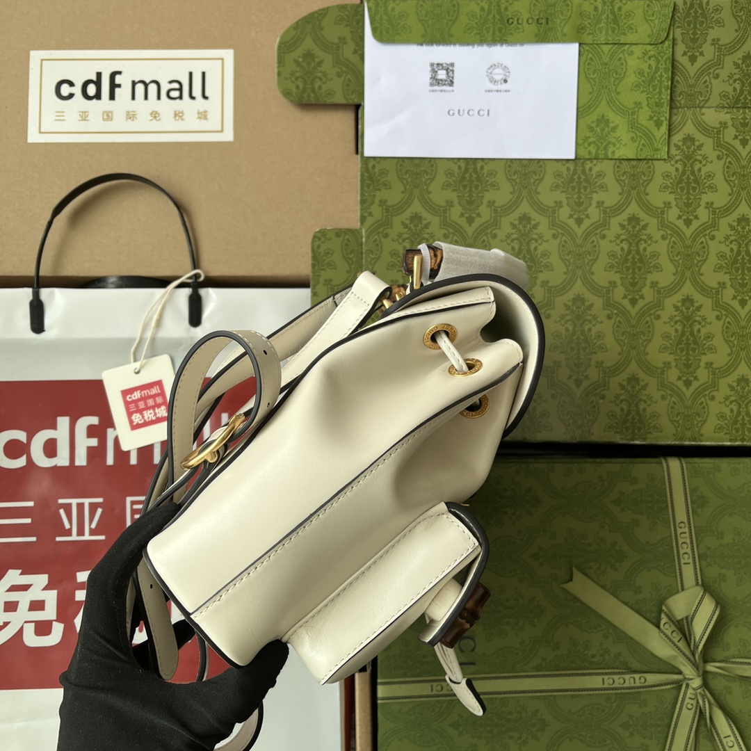 Gucci Bamboo Small Backpack White For Women. Women-s Bags 8.6in/22cm Gucci ‎‎702101 UZY0T 9022 - Soul Replicas