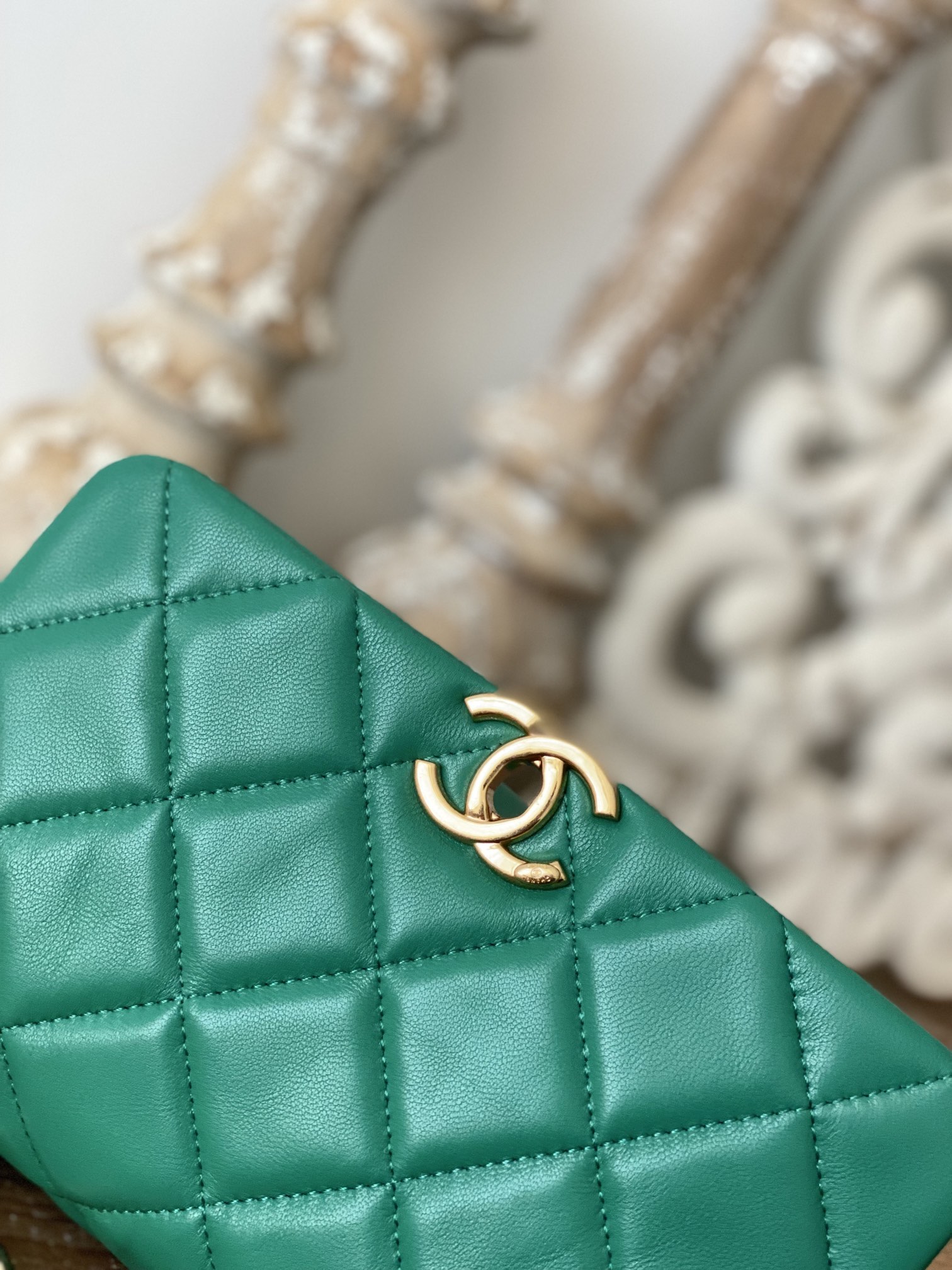 Chanel Classic Diamond Flap Bag Green For Women. Women-s Bags 9.1in/23cm - Soul Replicas