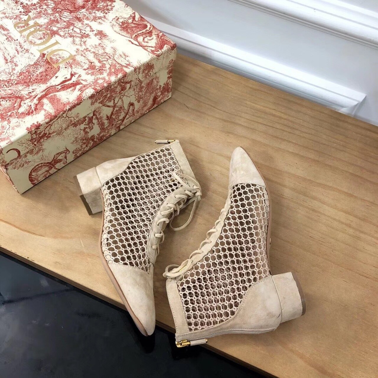 Christian Dior Naughtily-D Ankle Boot Beige For Women CD - Soul Replicas