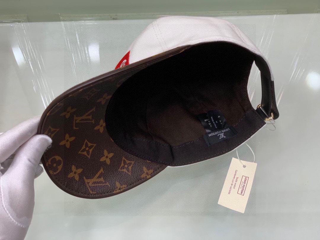 Louis Vuitton Supreme Cap White LV Cap - Soul Replicas