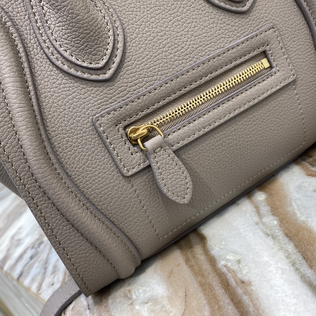 Celine Nano LuGucciage Bag In Drummed Light PiNike For Women 8in/20cm  - Soul Replicas