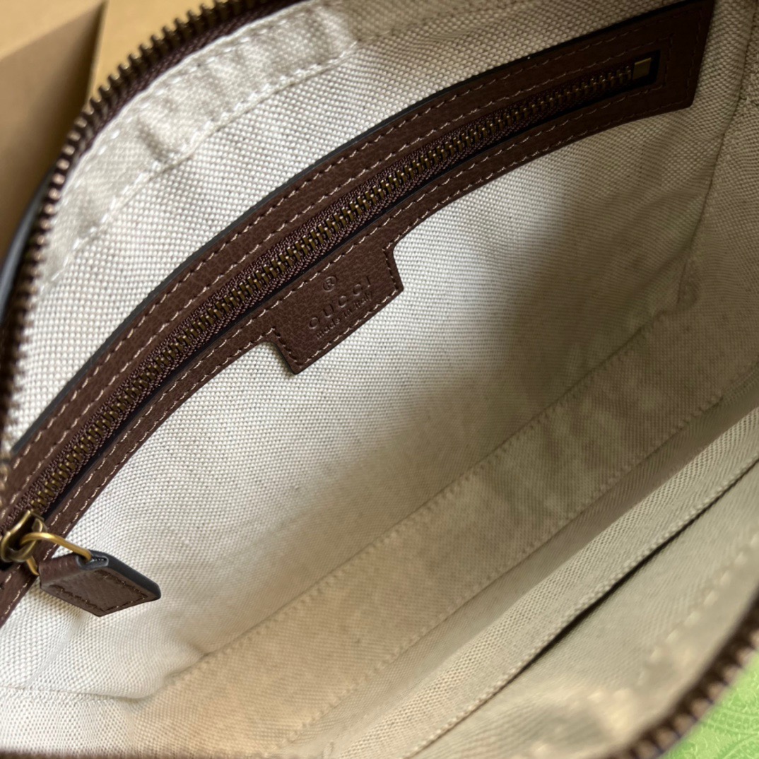 Gucci Ophidia Gucci Shoulder Bag Beige And Ebony Gucci Supreme Canvas For Women  9.2in/23cm Gucci 699439 9C2ST 8920 - Soul Replicas