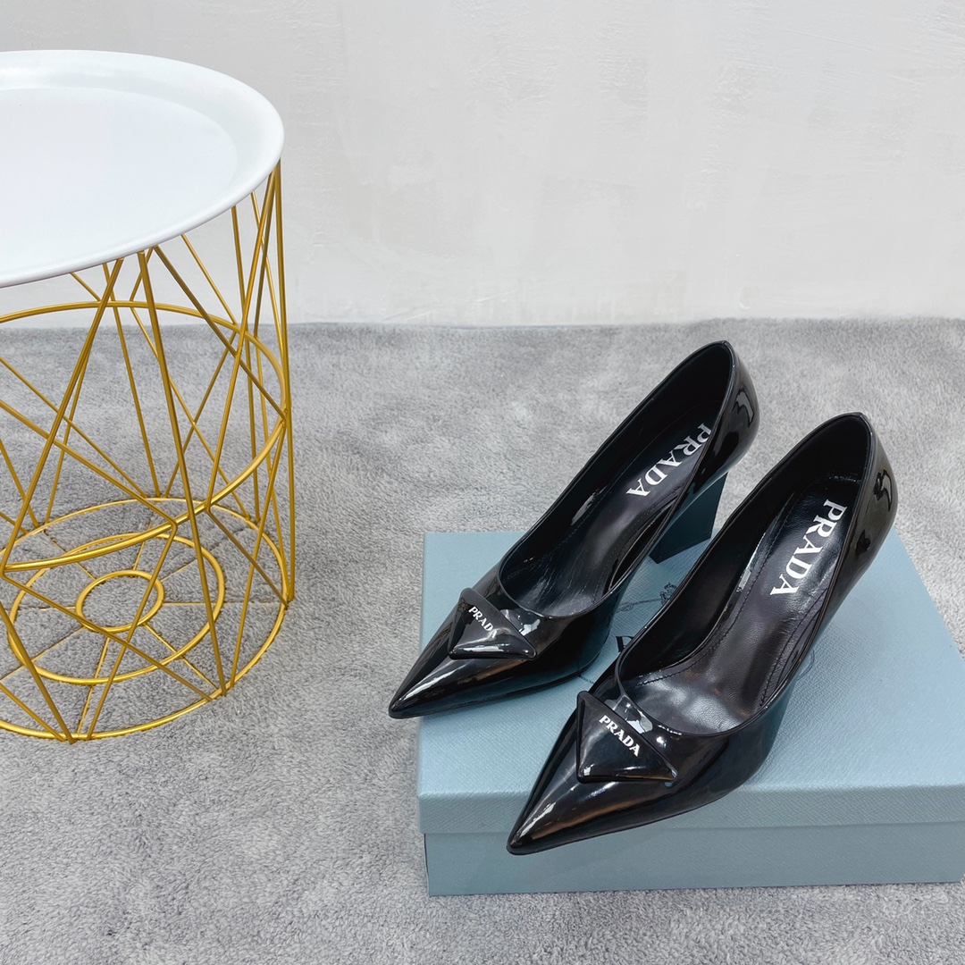 Prada Brushed Pumps Black For Women Prada - Soul Replicas