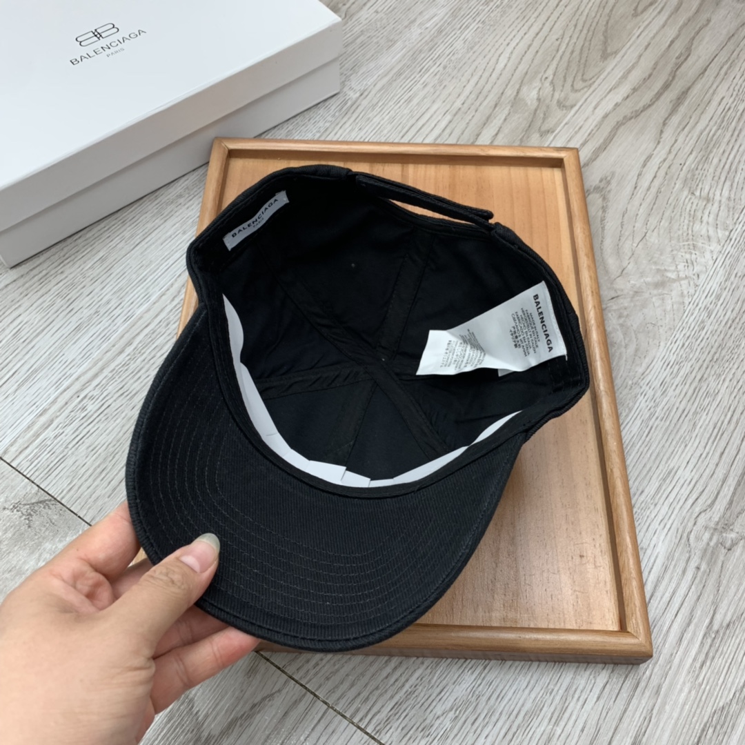 Balenciaga Logo Front Cap In Black - Soul Replicas