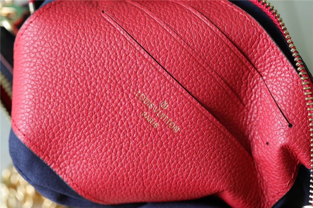 Louis Vuitton Double Zip Pochette Monogram Empreinte Black/Red For Women. Women-s Handbags. Shoulder and Crossbody Bags 7.9in/20cm LV - Soul Replicas