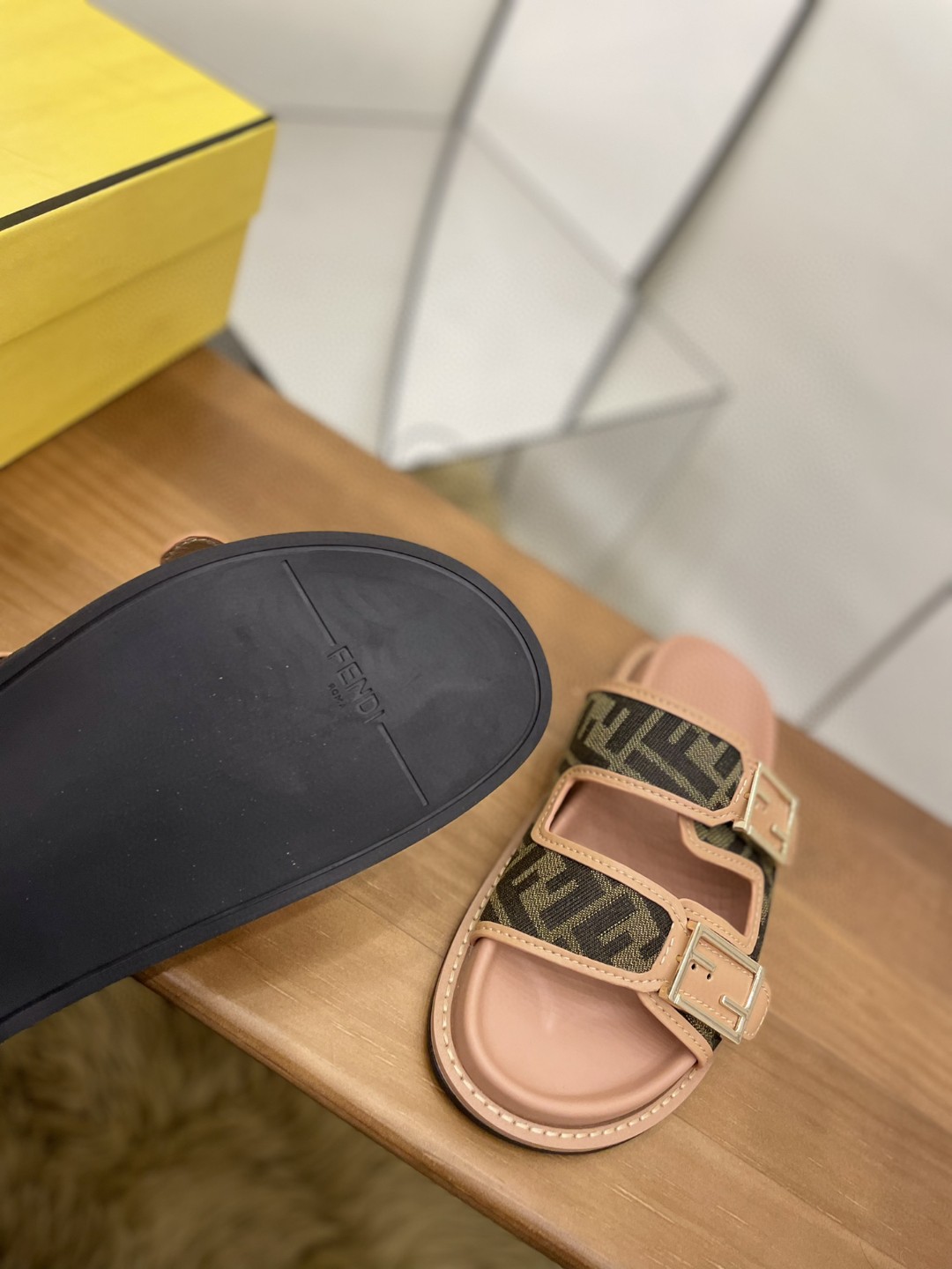 Fendi Feel Slides Dark Pink For Women - Soul Replicas