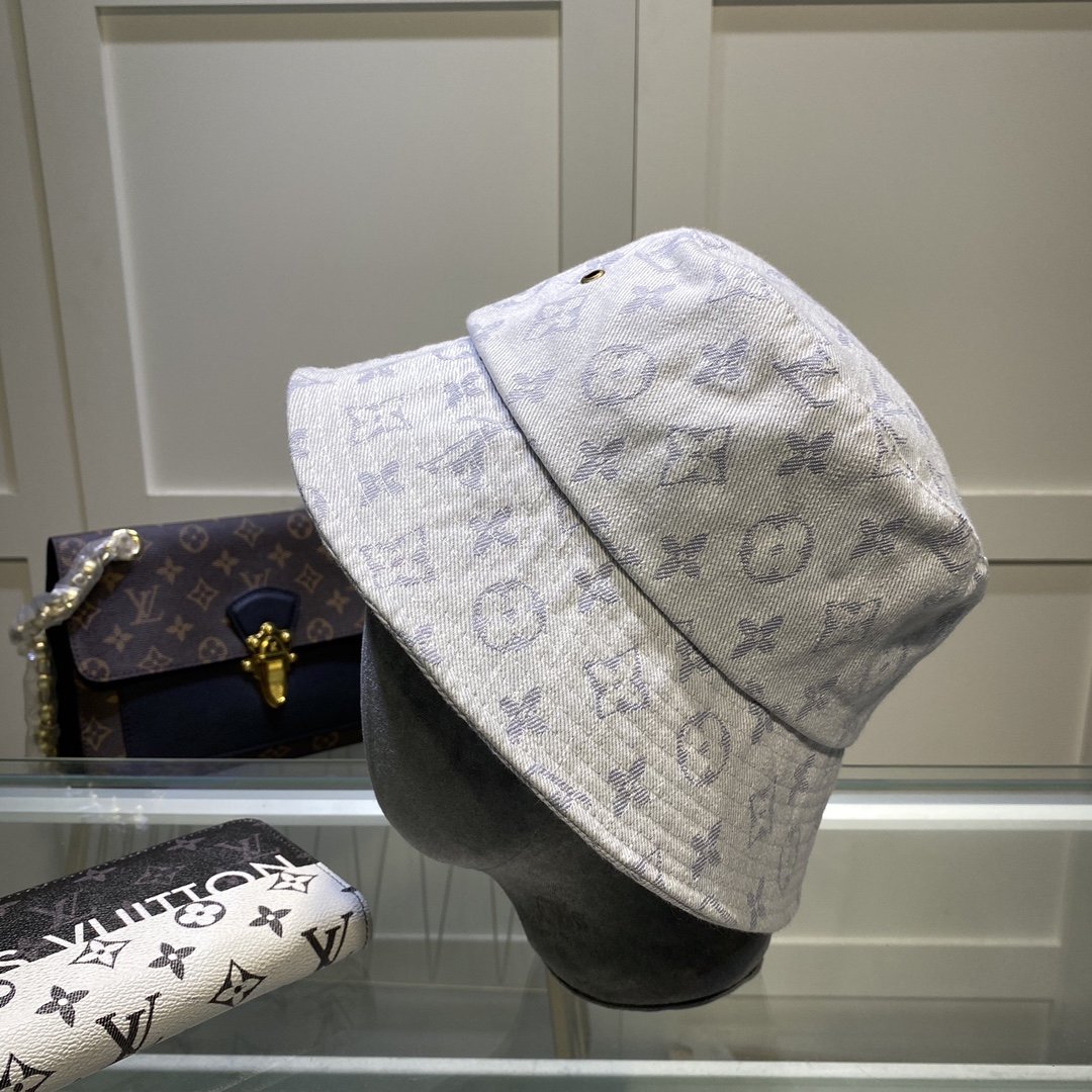 Louis Vuitton Buddy Bucket Hat In White - Soul Replicas