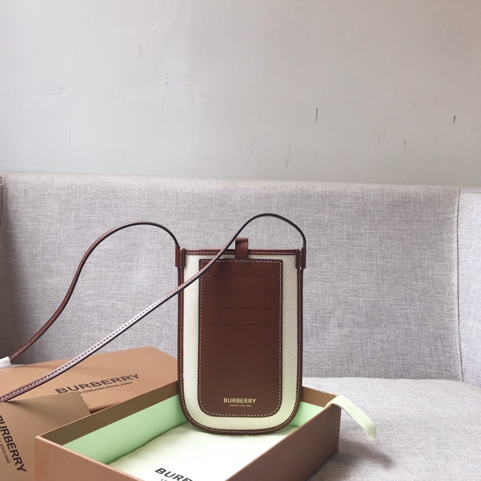 Burberry Logo Graphic Canvas Anne Phone Case With Strap White For Women. Women-s Bags 7.1in/18cm - Soul Replicas