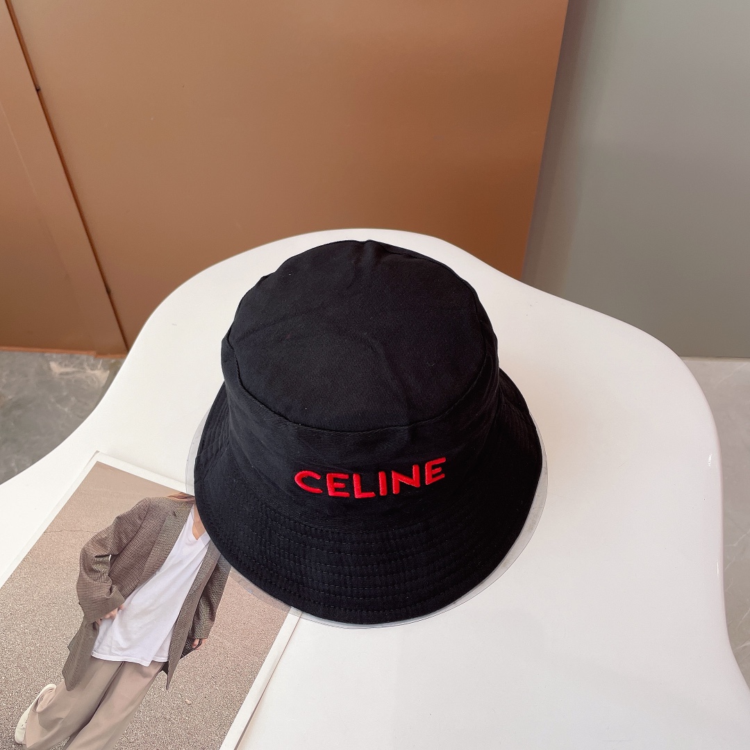 Celine Bucket Hat Black Celine Hat - Soul Replicas