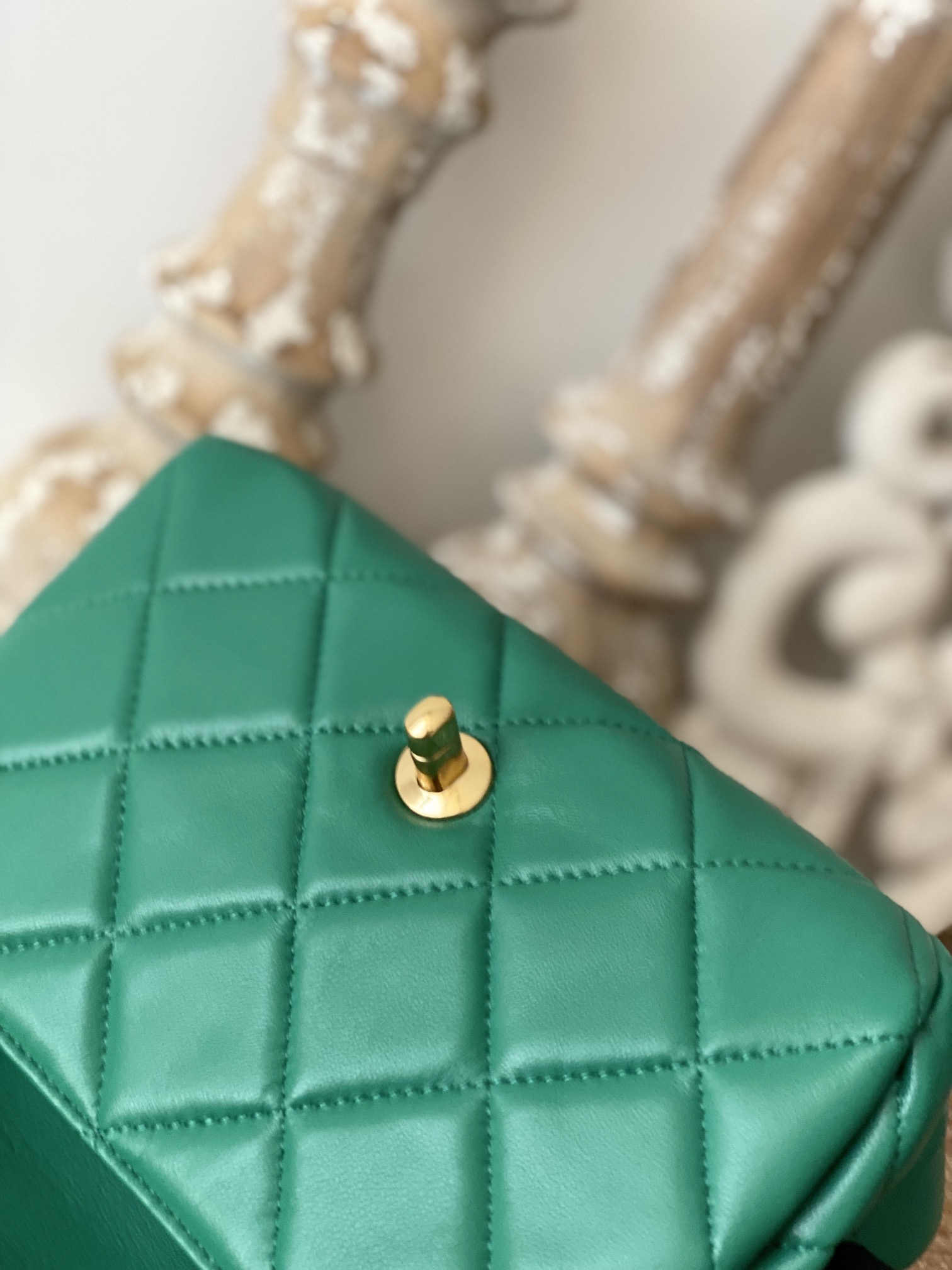 Chanel Classic Diamond Flap Bag Green For Women. Women-s Bags 9.1in/23cm - Soul Replicas