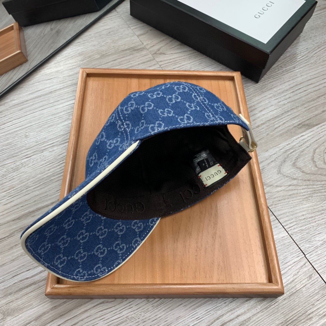 Gucci Canvas Baseball Cap Blue - Soul Replicas