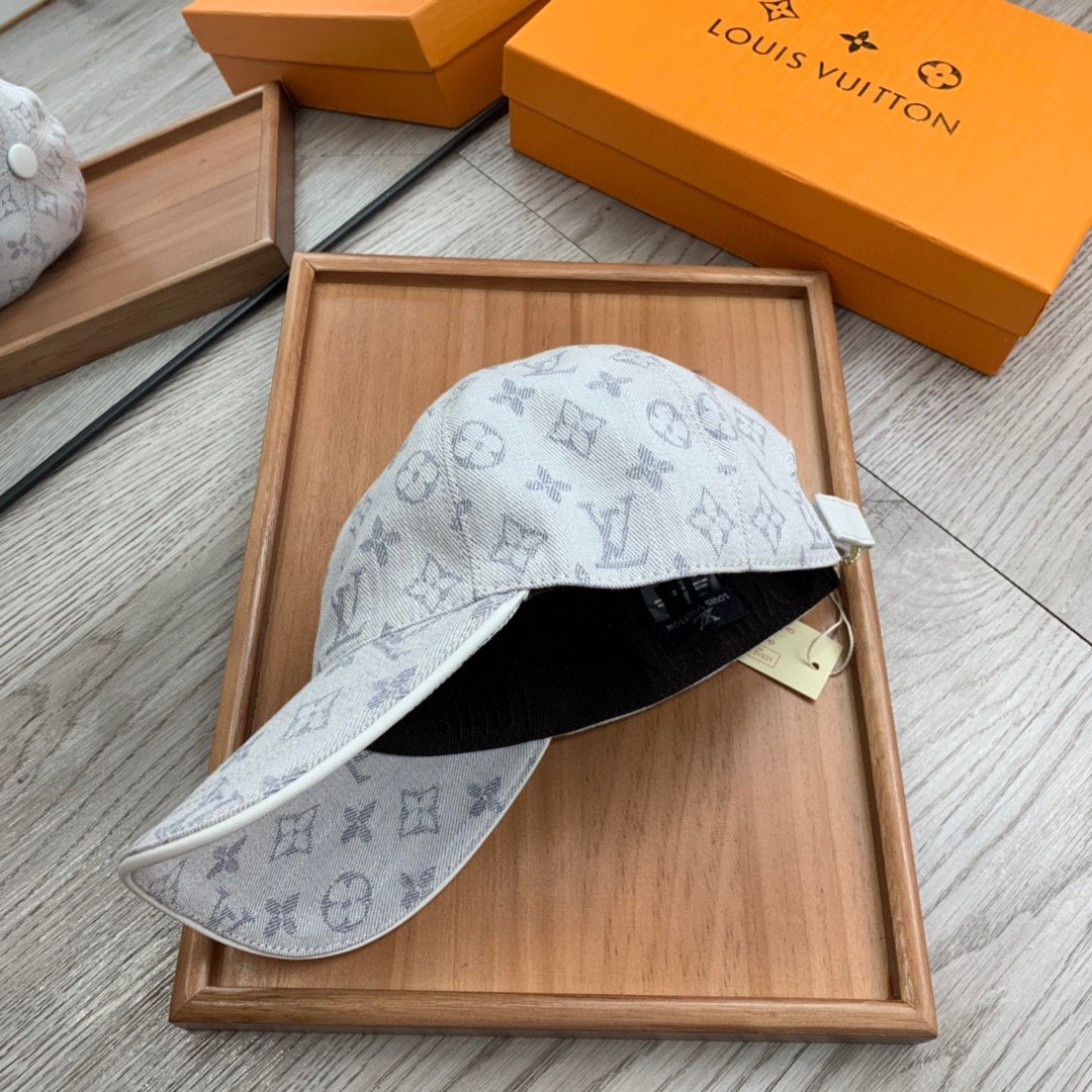 Louis Vuitton Monogram Jacquard Denim Cap Grey LV Cap - Soul Replicas