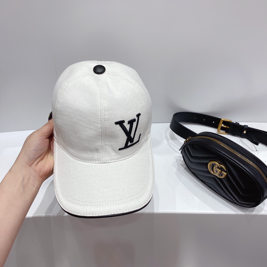 Louis Vuitton Be My Cap White LV Cap - Soul Replicas
