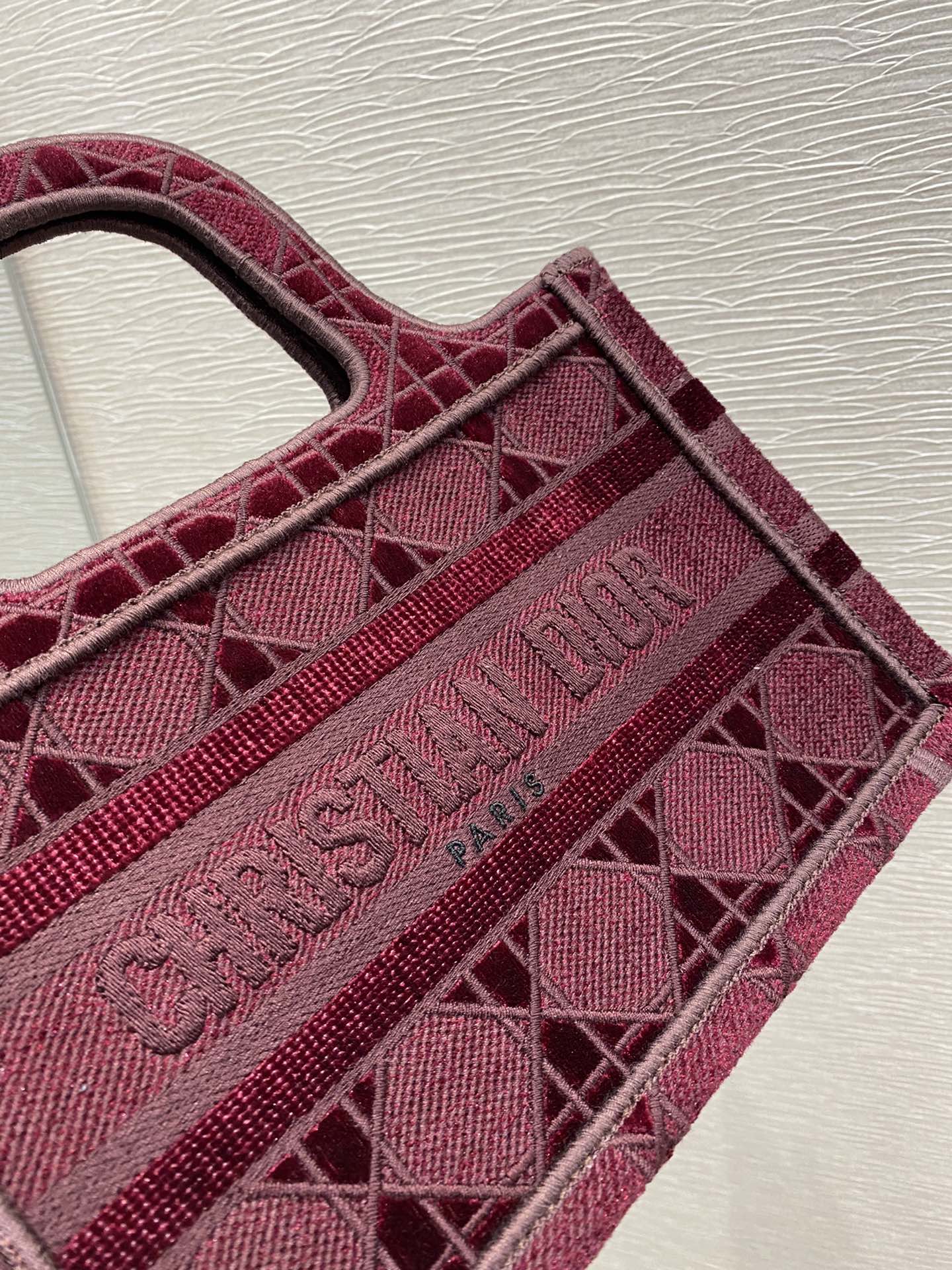 Christian Dior Mini Dior Tote Book Oblique Red Canvas For Women 23cm/9in CD - Soul Replicas